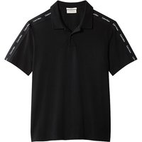 Calvin Klein Classic Logo Tape Polo In Black - M