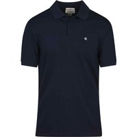 Calvin Klein Monogram Pique Polo Shirt In Navy - S
