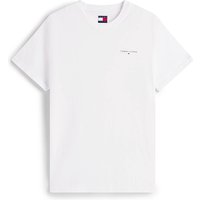 Tommy Jeans Slim Linear Chest T-Shirt In White - XL