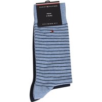 Tommy Hilfiger 2 Pack Small Stripe Socks In Lt Blue - One