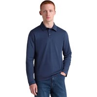 Remus Uomo Long Sleeve Polo In Dark Blue - S
