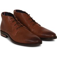 Tommy Hilfiger Signature Leather Boot In Tan - 43