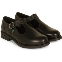 Kickers Lach T Bar School Shoe In Black - 36