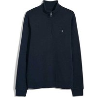 Farah Classic Harry 1/4 Zip Sweatshirt In Navy - 2XL
