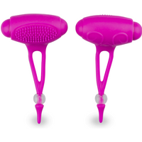 Duo de pinces à seins vibrantes silicone