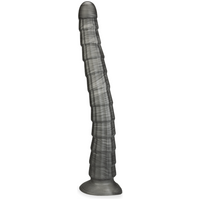 Gode godemichet ventouse vibrant alien XXL 35,0cm gode vaginal ou anal homme ou femme - Gris