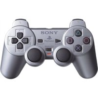 PS2 Official Dual Shock 2 Silver Controller
