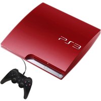 PS3 Slim Console 320GB Scarlet Red +1 Pad Discounted