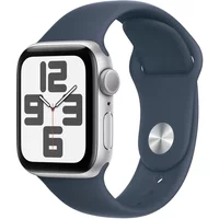 AppleWatch SE Aluminium 44mm Silber (Sportarmband sturmblau) S/M - 2023