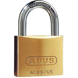 Abus Lucchetto In Ottone 65/45 - Serratura Per Cantine, Armadietti E Molto Altro Ancora - Corpo Della Serratura In Ottone - Grillo In Acciaio Temprato - Livello Di Sicurezza 5 Abus Lucchetto In Ottone 65/45 - Serratura Per Cantine, Armadietti E Molto Altro Ancora - Corpo Della Serratura In Ottone - Grillo In Acciaio Temprato - Livello Di Sicurezza 5