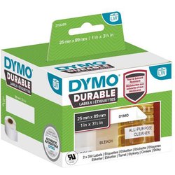Dymo Etichette Lw Durable Mutliuso 25X89 Mm - Bianco - Permanente 350 Etichette X 2 Rotolo I