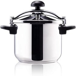 Taurus Classic Moments 10L - Pentola a pressione, valvola di regolazione della pressione, tocco freddo, per tutti i fornelli, lavabile in lavastoviglie, chiusura con manopola girevole-image