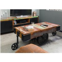 Massivmoebel24.de Couchtisch Altholz 120x60x43 mehrfarbig lackiert INDUSTRIAL #18