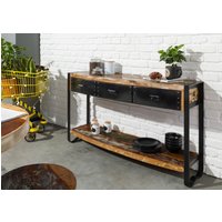 Massivmoebel24.de Konsolentisch Altholz 135x35x80 mehrfarbig lackiert INDUSTRIAL #42