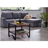 Massivmoebel24.de Beistelltisch Altholz 60x60x50 lackiert INDUSTRIAL #46