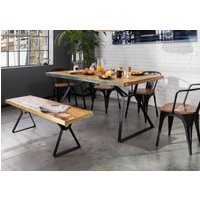 Massivmoebel24.de Tisch Altholz 180x90x76 mehrfarbig lackiert INDUSTRIAL #13