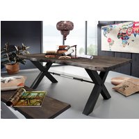Massivmoebel24.de Esstisch Akazie 240x110x76 grau lackiert IRON LABEL #178