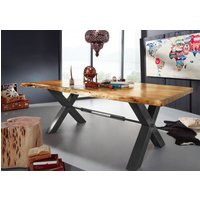 Massivmoebel24.de Esstisch Akazie 240x110x76 natur lackiert IRON LABEL #188