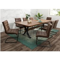 Massivmoebel24.de Esstisch Mango 210x107x76 braun lackiert STILMÖBEL #118