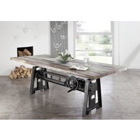 Massivmoebel24.de Esstisch Altholz höhenverstellbar 75-105 cm 260x100x76 mehrfarbig lackiert INDUSTRIAL #26