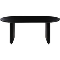 Massivmoebel24.de Esstisch oval Mango 220x100x76x76 schwarz lackiert BARCELONA #125