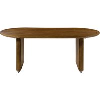 Massivmoebel24.de Esstisch oval Mango 220x100x76x76 braun lackiert BARCELONA #225