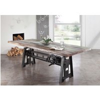 Massivmoebel24.de Esstisch Altholz höhenverstellbar 240x100x75-105 mehrfarbig lackiert INDUSTRIAL #25