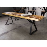 Massivmoebel24.de Bank Altholz 150x40x45 mehrfarbig lackiert INDUSTRIAL #14