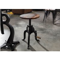 Massivmoebel24.de Hocker Altholz 35x35x45 mehrfarbig lackiert INDUSTRIAL #02