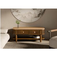 Massivmoebel24.de Couchtisch Mango 120x50x45 braun geölt KYOTO #117
