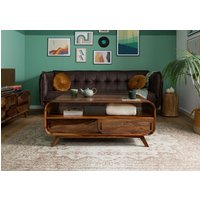 Massivmoebel24.de Couchtisch Sheesham 120x70x50 dunkelbraun lackiert MAILAND #231