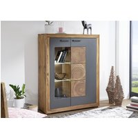 Massivmoebel24.de Highboard Sheesham 103x40x135 gebeizt TURIN #03