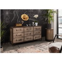 Massivmoebel24.de Sideboard Mango 150x45x80 braun lackiert HEAVY INDUSTRY #218