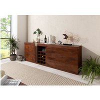 Massivmoebel24.de Sideboard Mango 215x45x75 braun lackiert Amsterdam #29