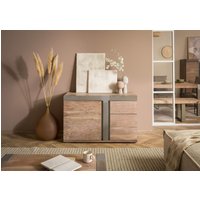 Massivmoebel24.de Sideboard Akazie 115x45x75 beige lackiert Amsterdam #109
