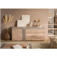 Massivmoebel24.de Sideboard Akazie 180x45x75 beige lackiert Amsterdam #111