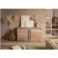 Massivmoebel24.de Sideboard Akazie 135x45x75 beige lackiert Amsterdam #128