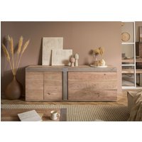 Massivmoebel24.de Sideboard Akazie 200x45x75 beige lackiert Amsterdam #130