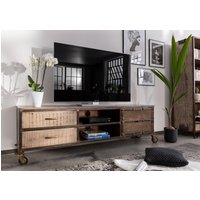 Massivmoebel24.de TV-Board Mango 190x40x60 braun lackeirt HEAVY INDUSTRY #231