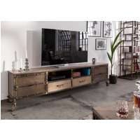 Massivmoebel24.de TV-Board Mango 220x40x60 braun lackeirt HEAVY INDUSTRY #232