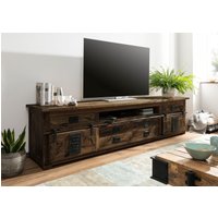 Massivmoebel24.de TV-Board Mango 240x50x60 braun lackiert RAILWAY #456