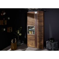 Massivmoebel24.de Vitrine Mango 90x45x204 braun lackiert Amsterdam #08