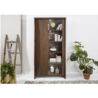 Massivmoebel24.de Vitrine Akazie 105x45x204 braun lackiert PURE ACACIA #811