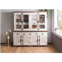 Massivmoebel24.de Buffet Mango 204x50x210 weiß lackiert TOULOUSE #103