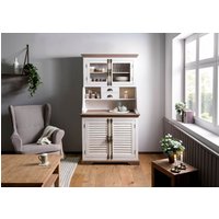 Massivmoebel24.de Buffet Mango 106x60x196 weiß lackiert TOULOUSE #104
