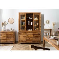 Massivmoebel24.de Buffet Sheesham 140x45x200 braun lackiert ANCONA #145