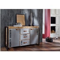 Massivmoebel24.de Sideboard Mango 145x40x85 natur bedruckt FACTORY #132