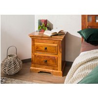 Massivmoebel24.de Nachttisch Akazie 52x40x54 honig lackiert OXFORD #0905