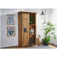 Massivmoebel24.de Schrank Mango 100x50x190 natur lackiert RAILWAY #115