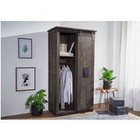 Massivmoebel24.de Schrank Mango 100x60x190 grau lackiert RAILWAY #216